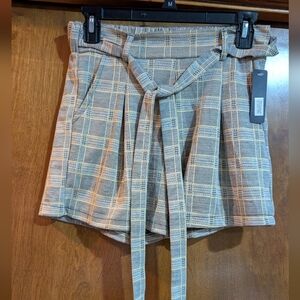 C-MODE Plaid Skirt with Yellow Accents S/M